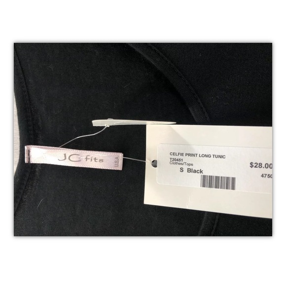COPY - JC Fits, top, long, black, new,tunic style,sizeS.: - Picture 11 of 11